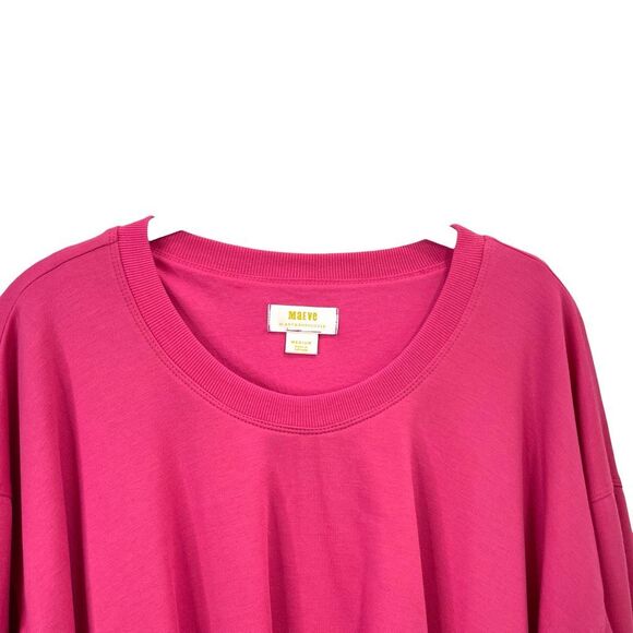 Anthropologie Maeve Twist-Front Sweatshirt top Size M pink - Picture 5 of 9